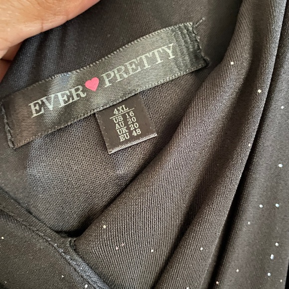 Black glitter plus size 16 formal dress - Picture 4 of 6